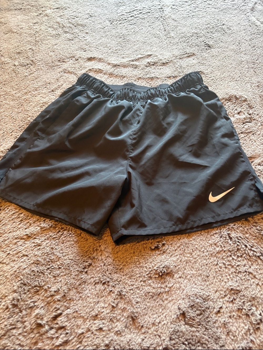 Nike Black Shorts with White Swoosh Logo